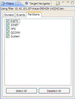 Partition filtering