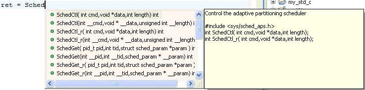 C/C++ editor; Content Assist