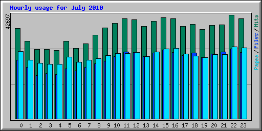 Hourly usage for July 2010